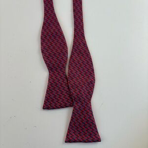 Vintage Hermes Bow Tie 100% Silk Adjustable Neck Size Made in France